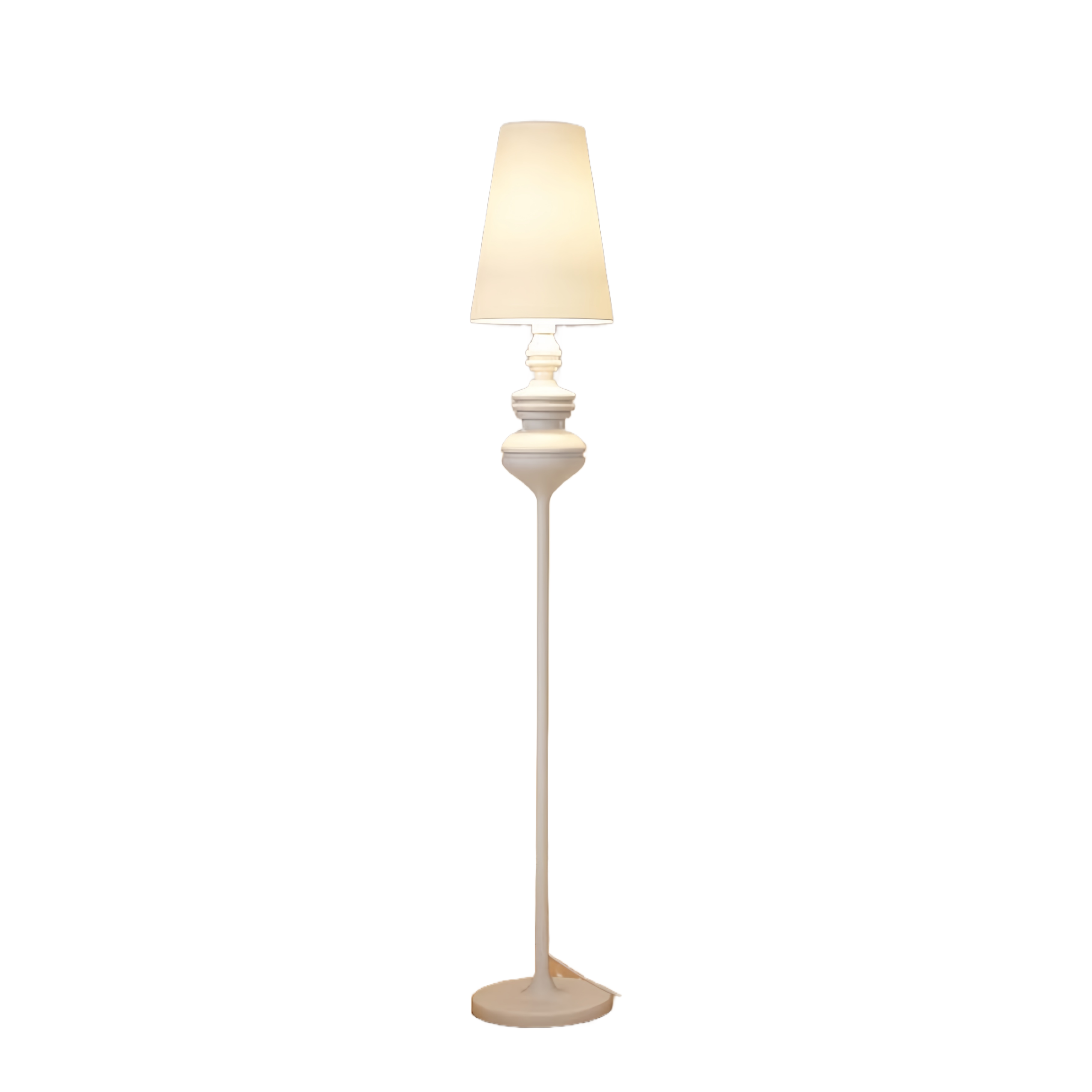 Lampe de sol en lin et fer forgé – Design minimaliste moderne