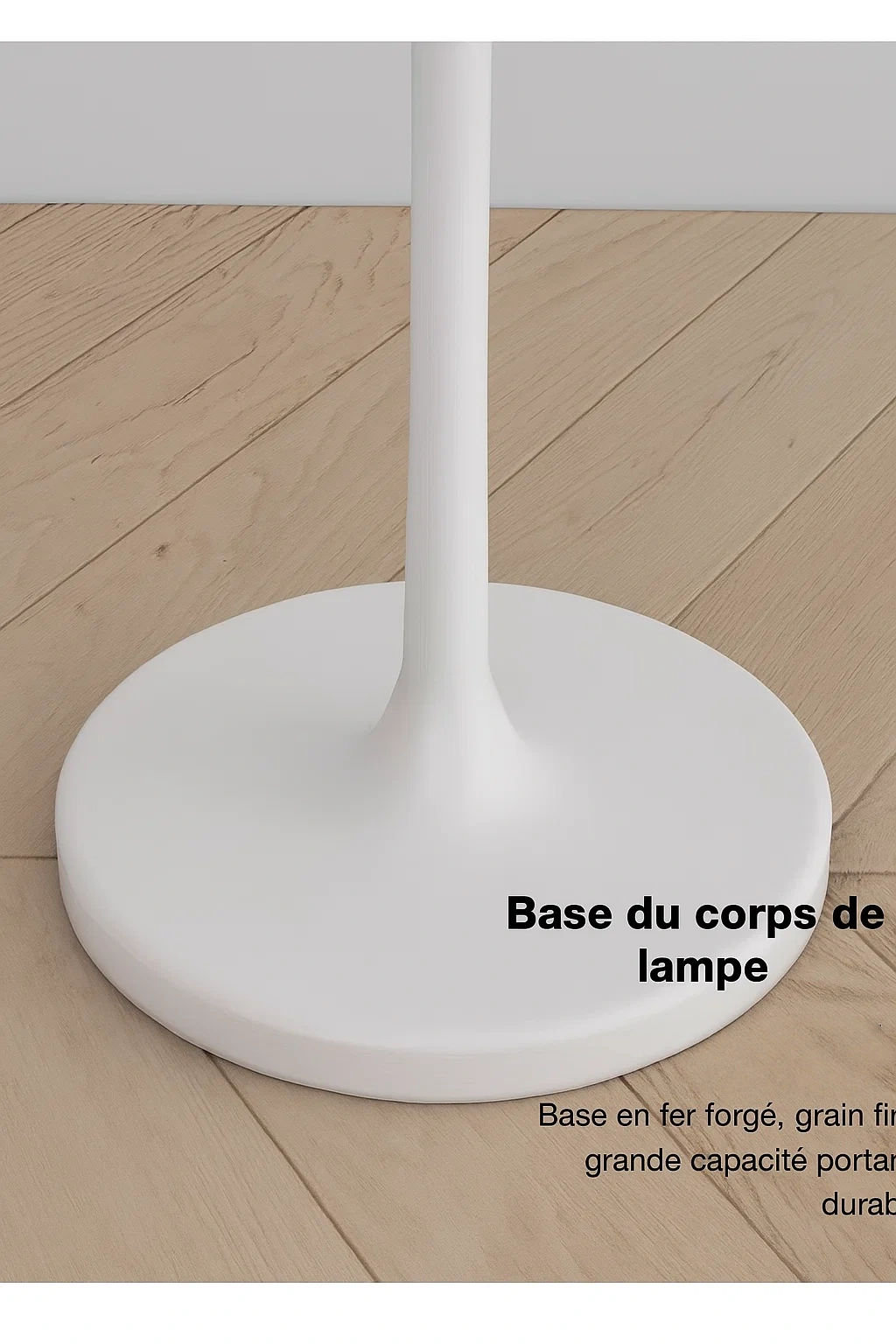 Lampe de sol en lin et fer forgé – Design minimaliste moderne