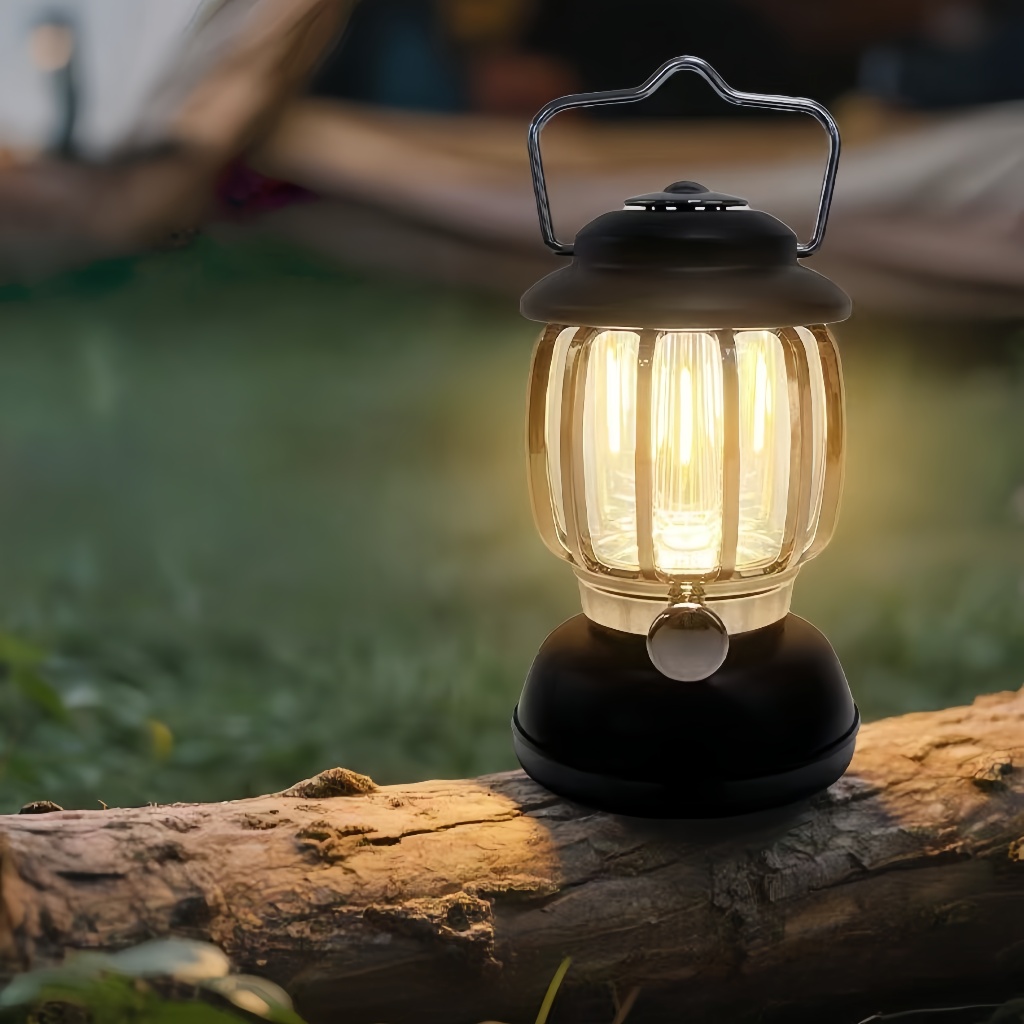 Lampe de camping LED rechargeable – intensité réglable et coque résistante pour extérieur