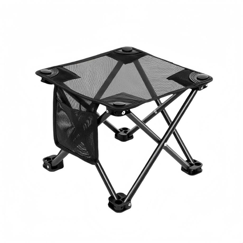 Table pliante de camping en maille respirante – Structure en X stable et légère