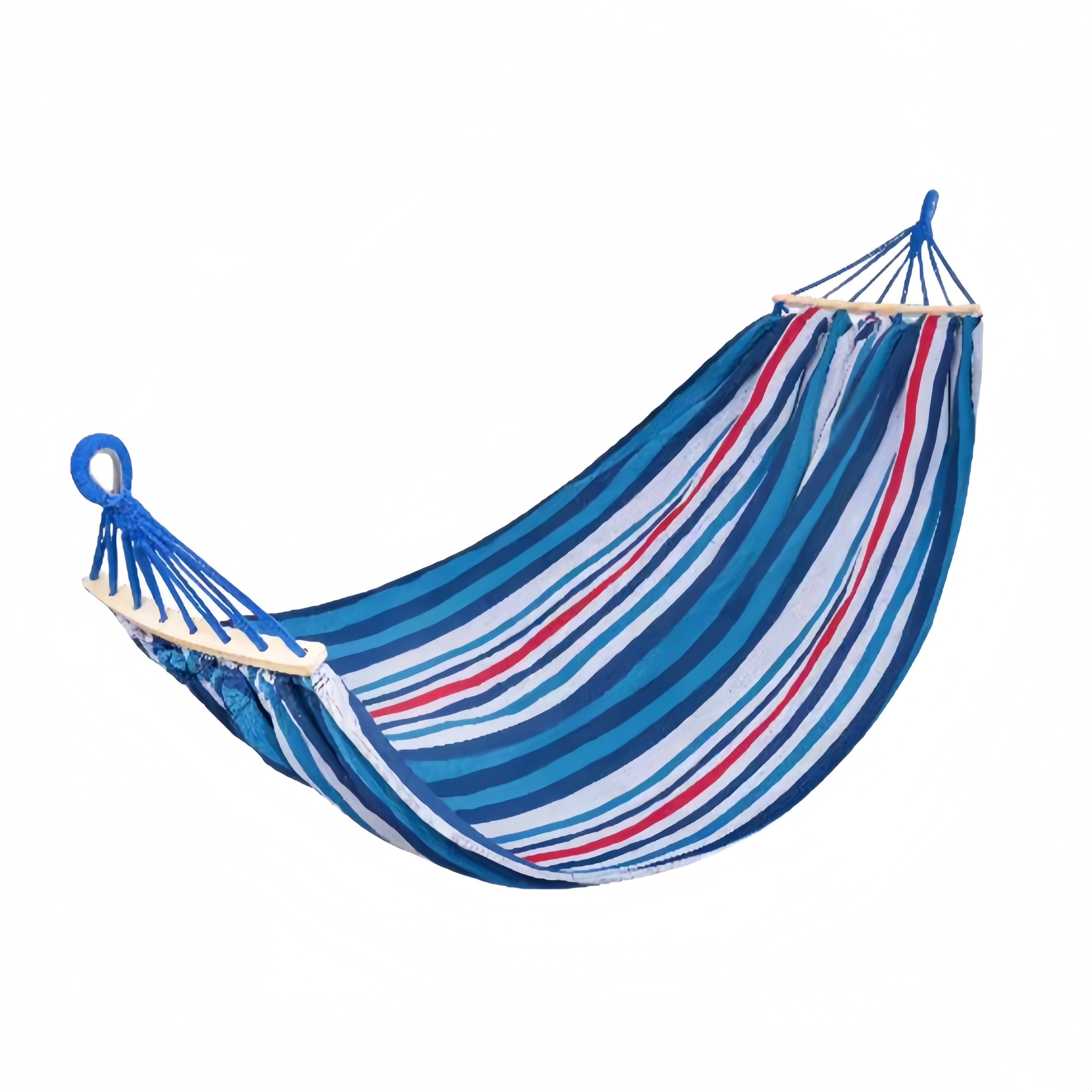Hamac de camping double en toile respirante avec cordes renforcées et boucles métalliques