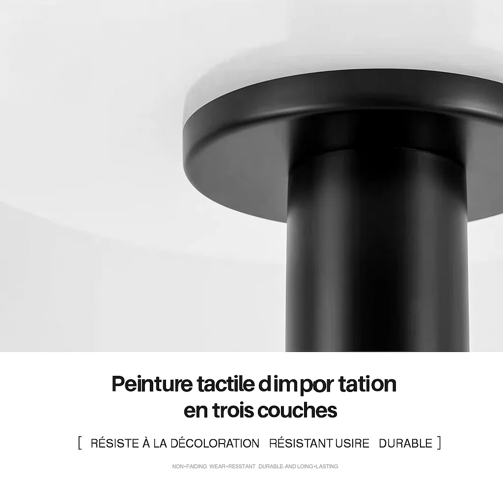 Lampe sur Pied en Métal avec Abat-jour en Verre Opalin, Design Moderne Minimaliste