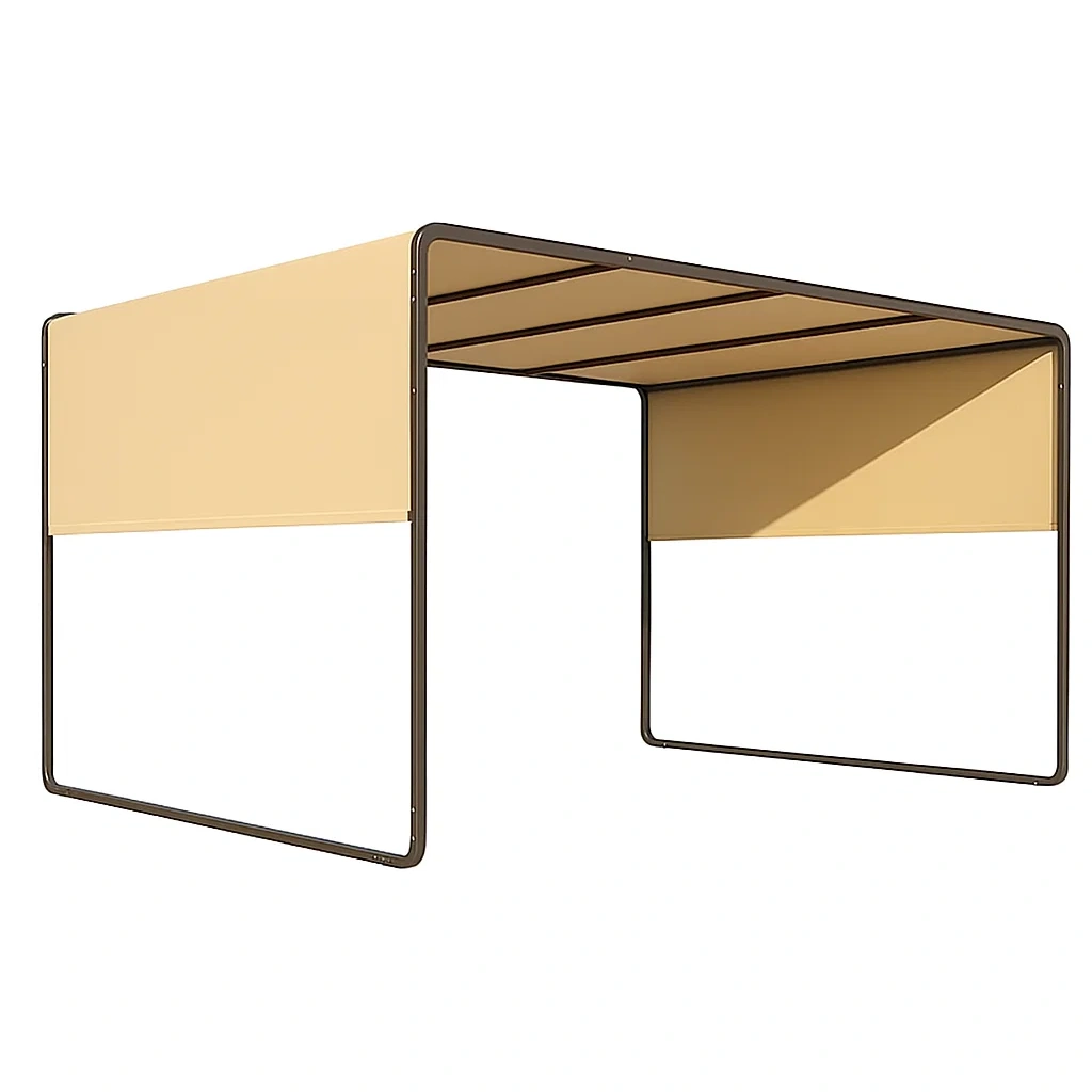 Pergola extérieure avec toile rétractable – structure en aluminium imperméable et anti-UV