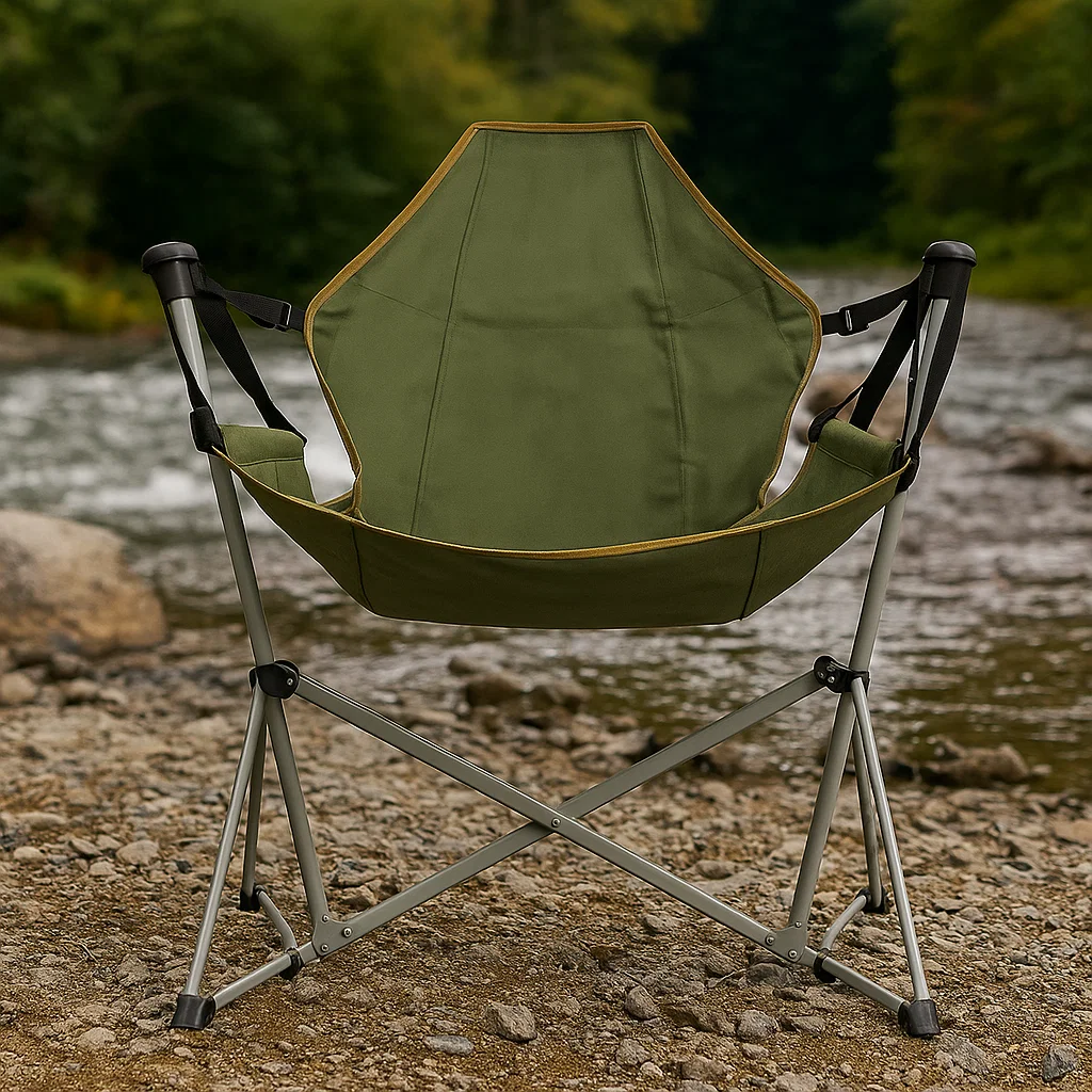 Chaise de camping pliante ergonomique – dossier inclinable et housse amovible