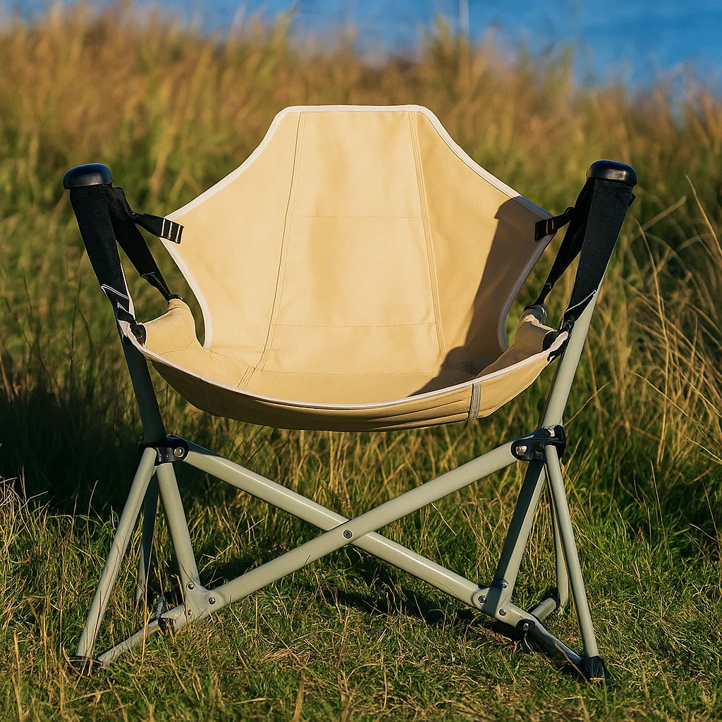 Chaise de camping pliante ergonomique – dossier inclinable et housse amovible