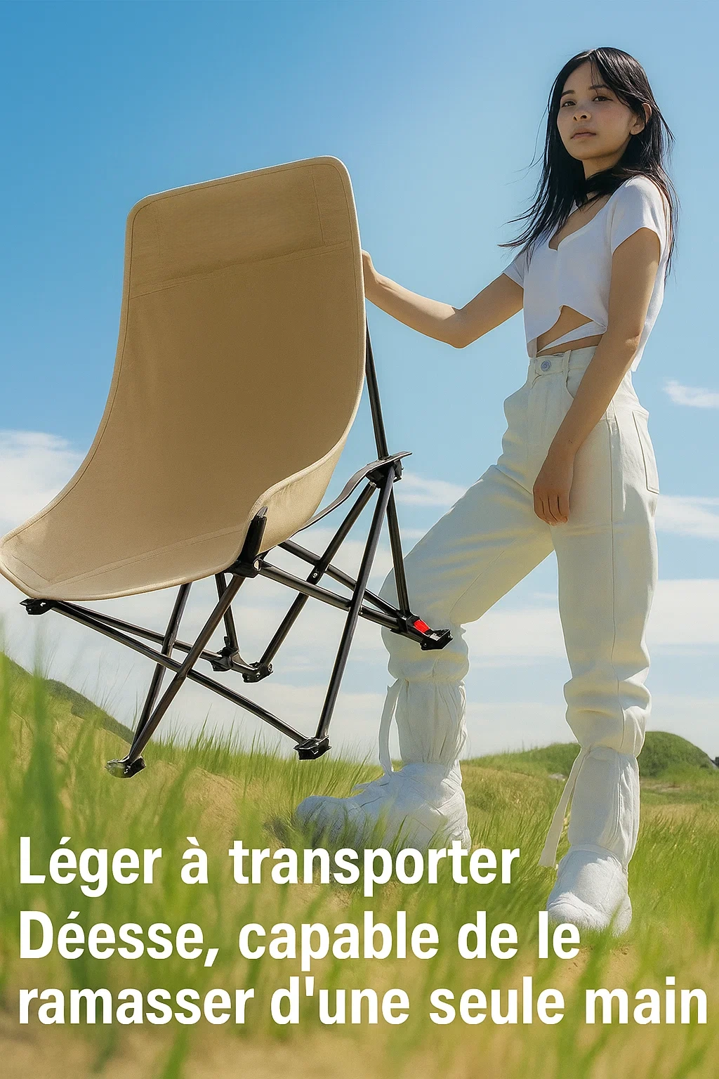 Chaise de Camping Ultra-Légère et Confortable Pliable