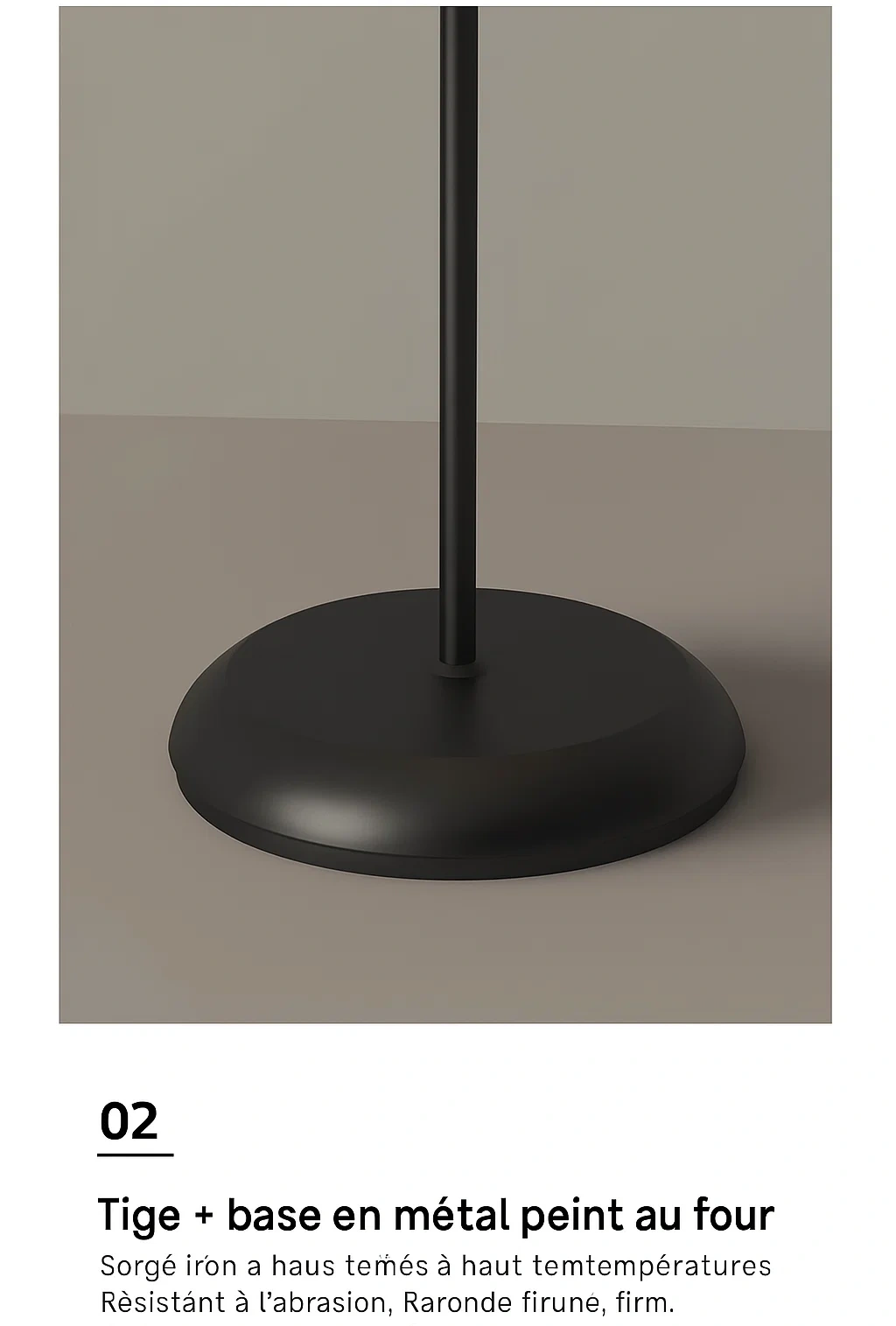 Lampadaire double tête avec bras flexible et abat-jour en PVC haute transparence