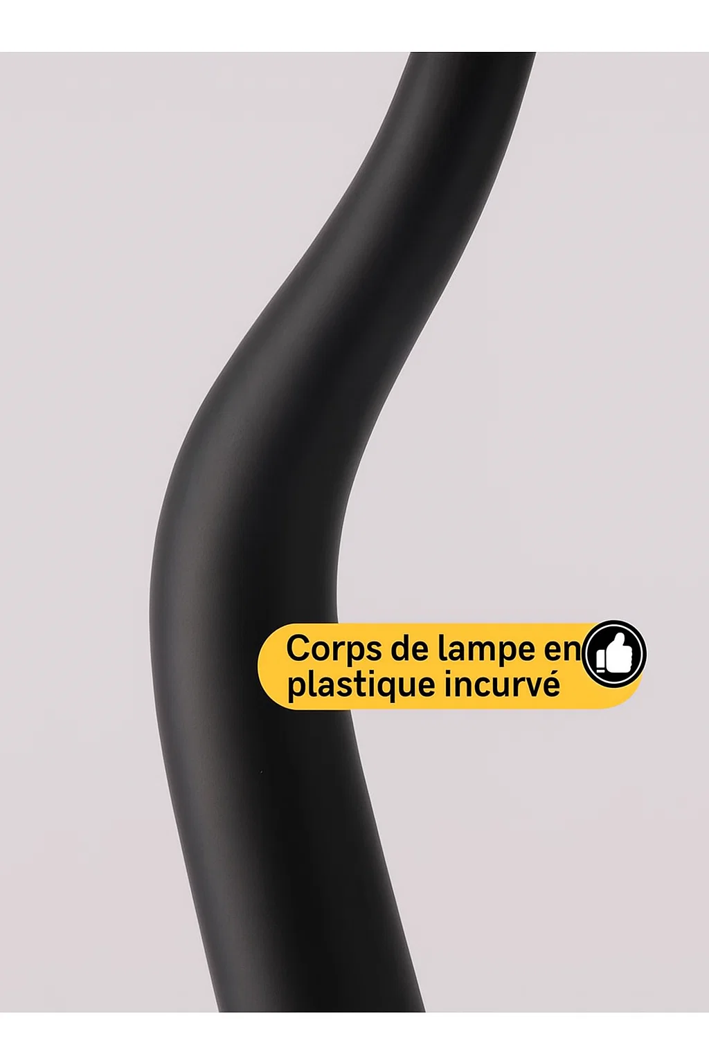 Lampe sur pied design moderne en forme de vague avec abat-jour translucide