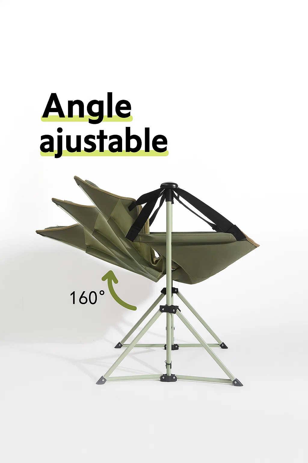 Chaise de camping pliante ergonomique – dossier inclinable et housse amovible