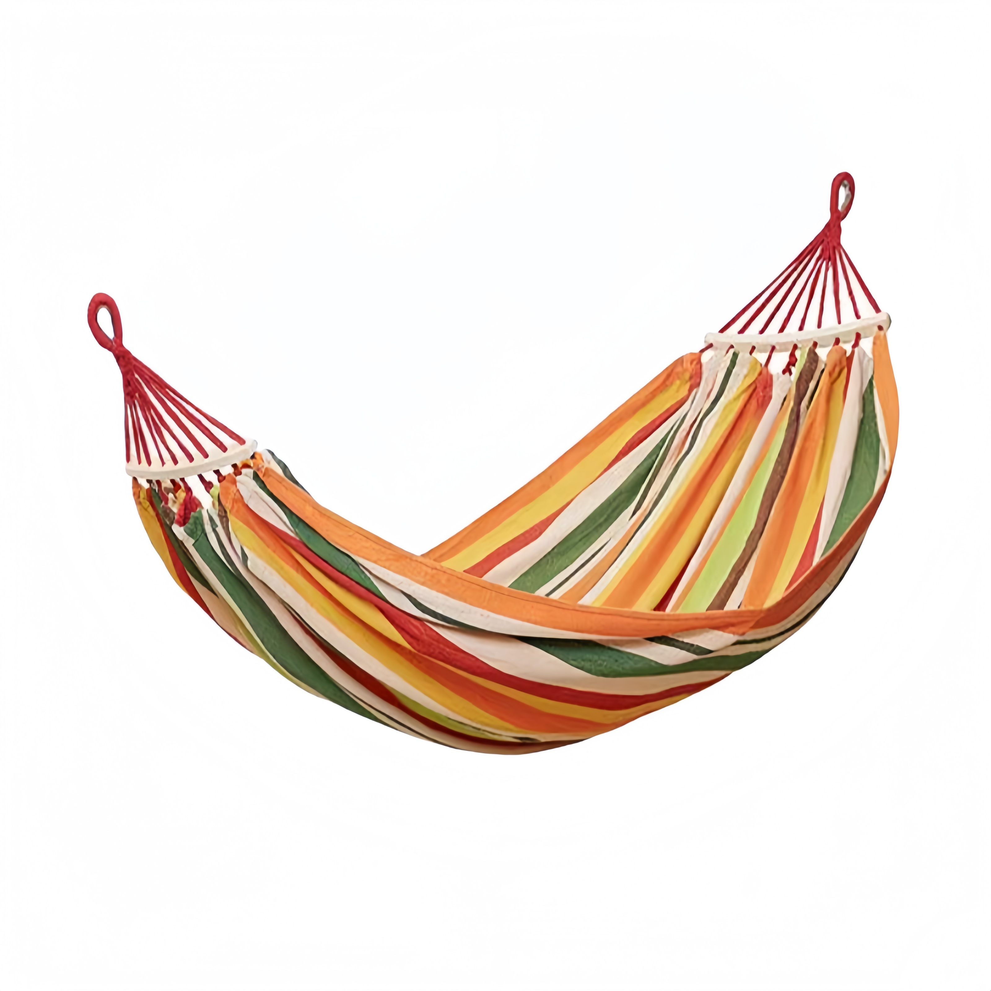 Hamac de camping double en toile respirante avec cordes renforcées et boucles métalliques