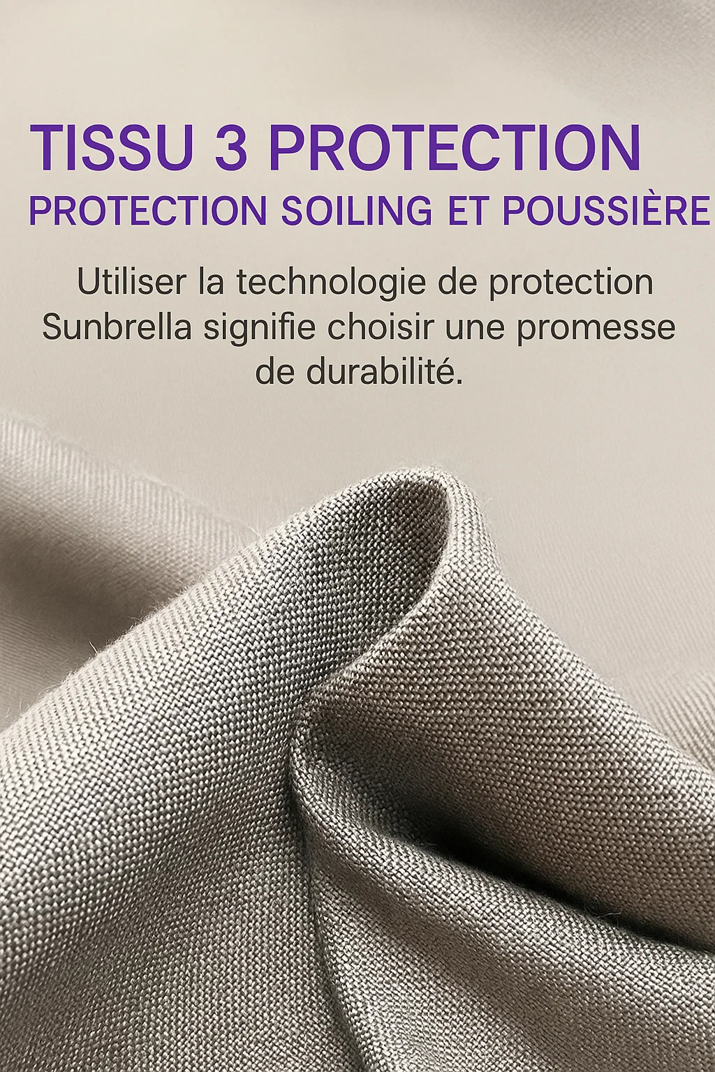 Parasol de jardin déporté en aluminium et toile résistante