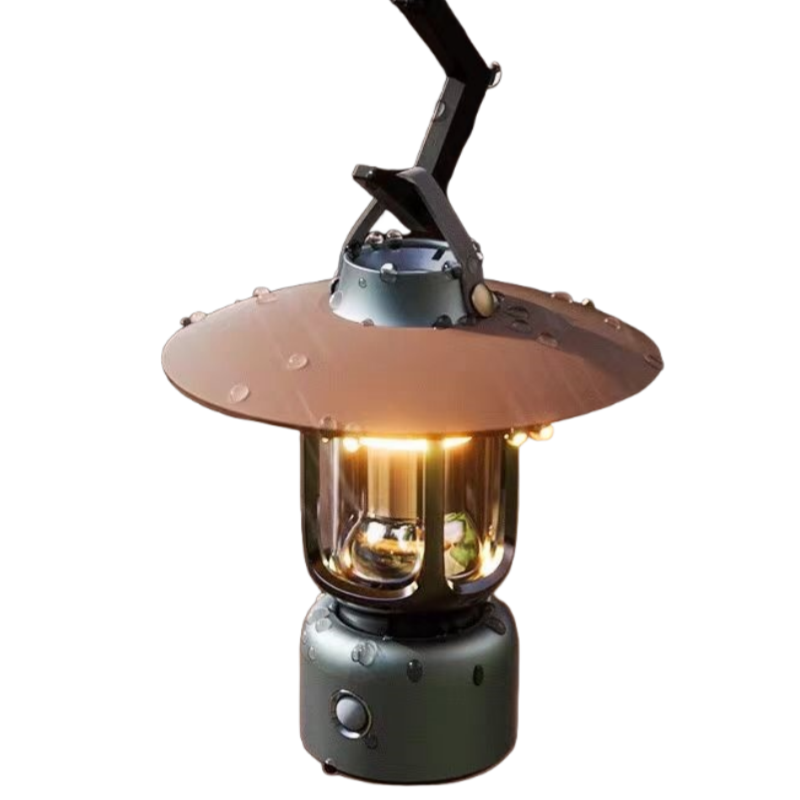 Lampe de camping LED multifonction – torche, SOS et lanterne suspendue rechargeable