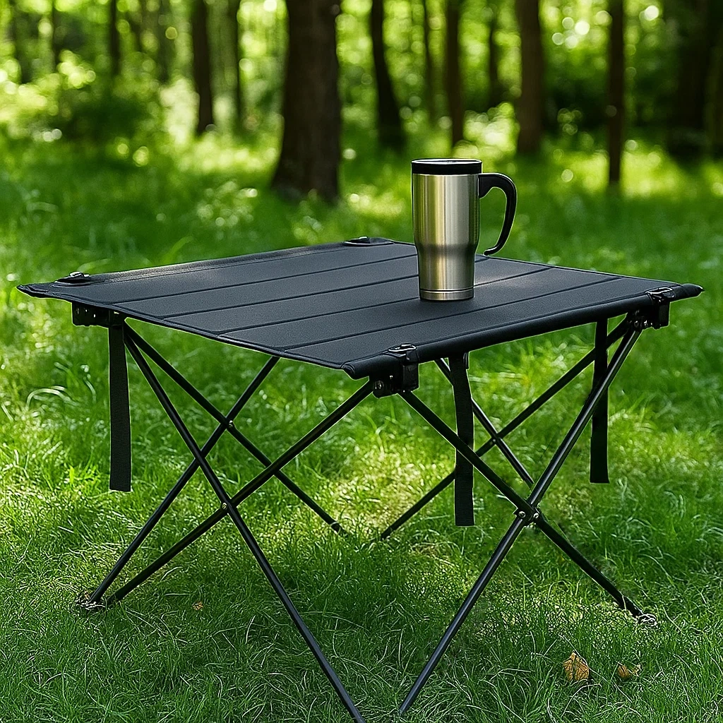 Table pliante de camping ultra légère en alliage d’aluminium