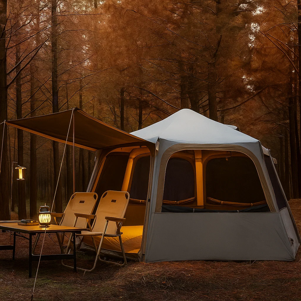 Tente de camping gonflable à montage rapide pour 4 à 6 personnes