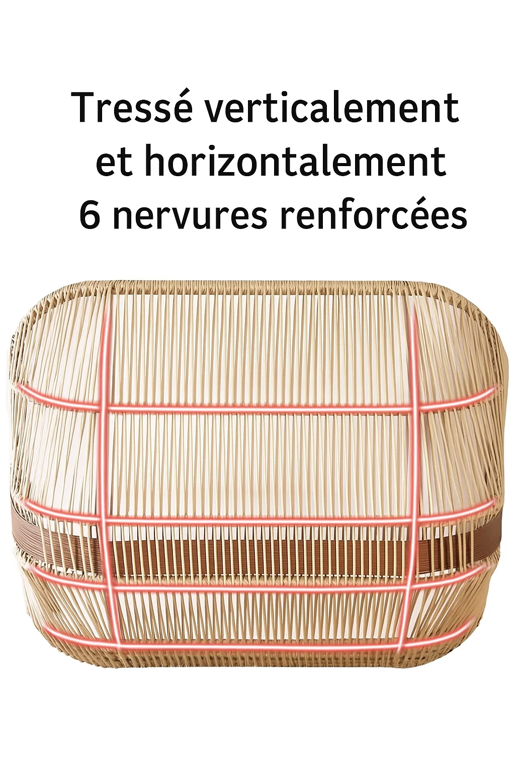 Balancelle de jardin 2 places en rotin PE tressé avec coussins épais et support métallique