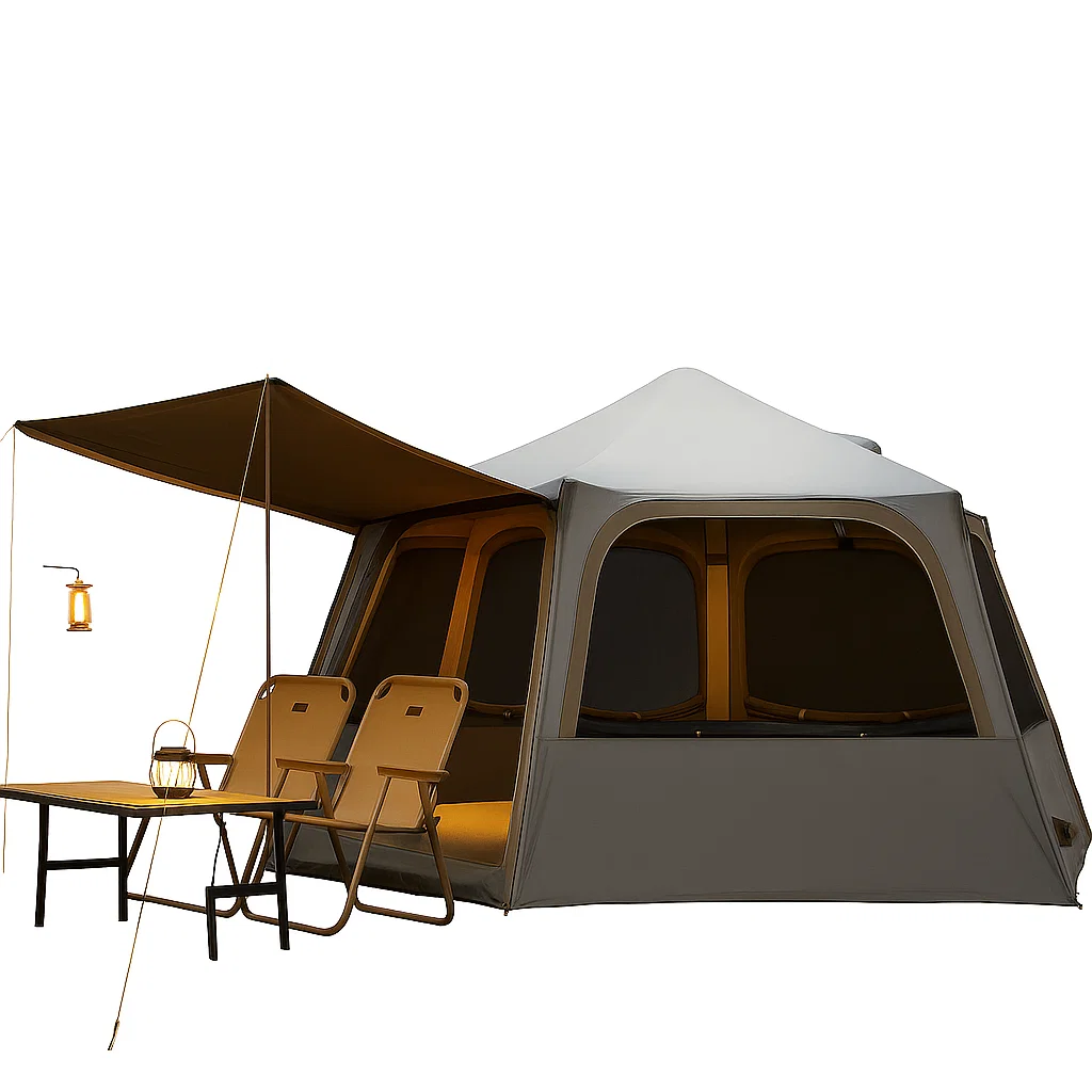 Tente de camping gonflable à montage rapide pour 4 à 6 personnes