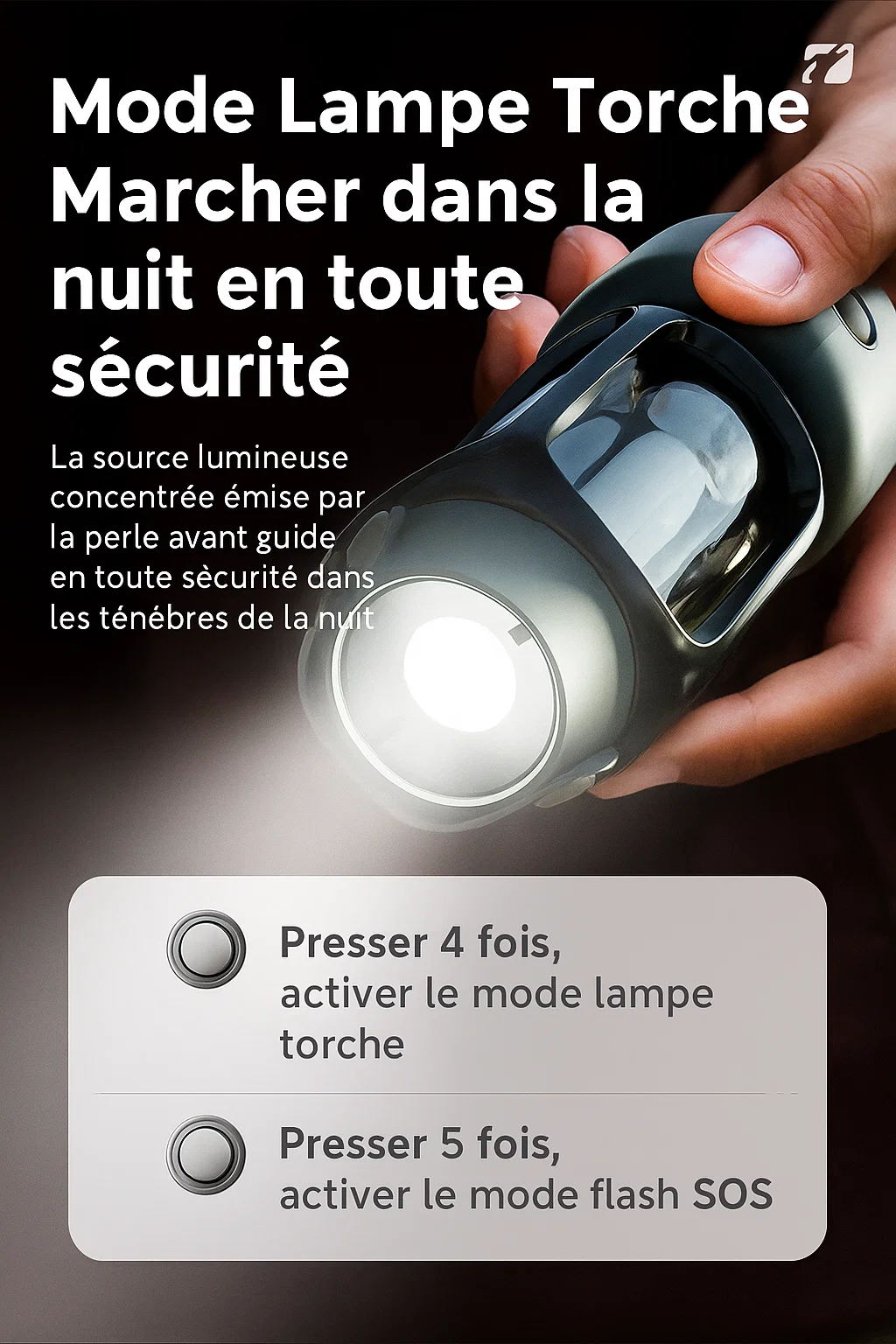 Lampe de camping LED multifonction – torche, SOS et lanterne suspendue rechargeable