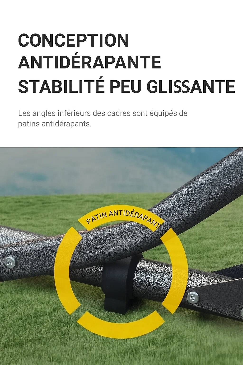 Hamac avec support en acier et moustiquaire intégrée – lit suspendu de camping extérieur