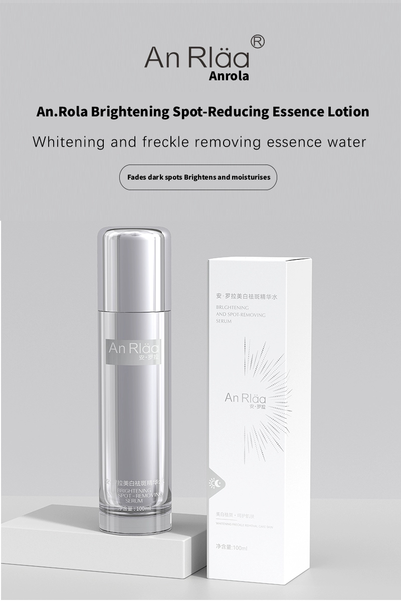 Anrola Brightening Spot-Reducing Essence Water 100ml Brightens and evens skin tone, fades dark spots, reduces dullness, and hydrates.
