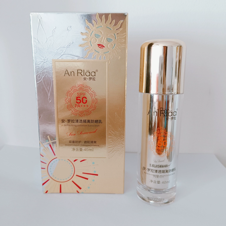 Anrola Clear Sunscreen SPF50 PA+++ Little Gold Bottle 40ml Premium Brand Alternative Enquiries Welcome