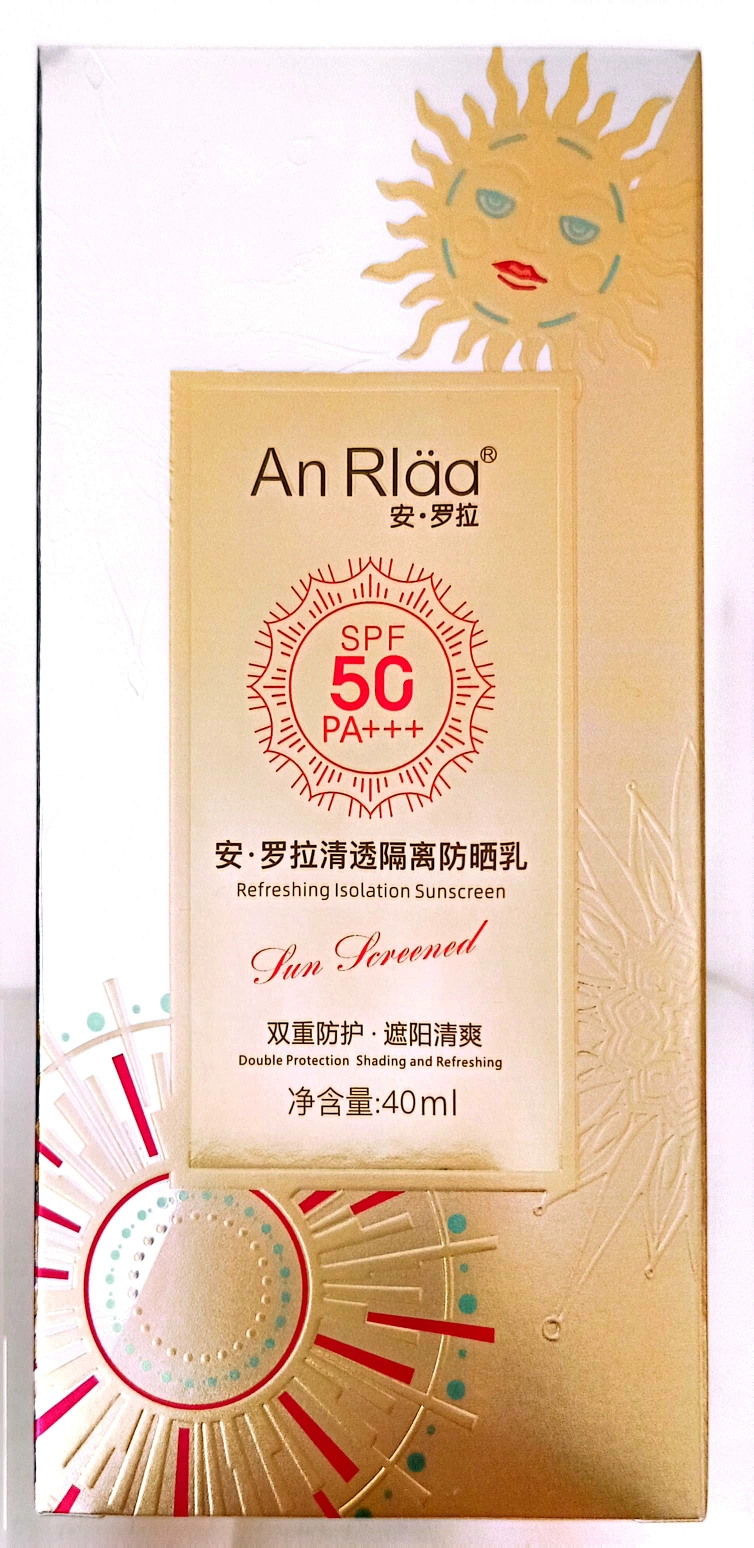 Anrola Clear Sunscreen SPF50 PA+++ Little Gold Bottle 40ml Premium Brand Alternative Enquiries Welcome