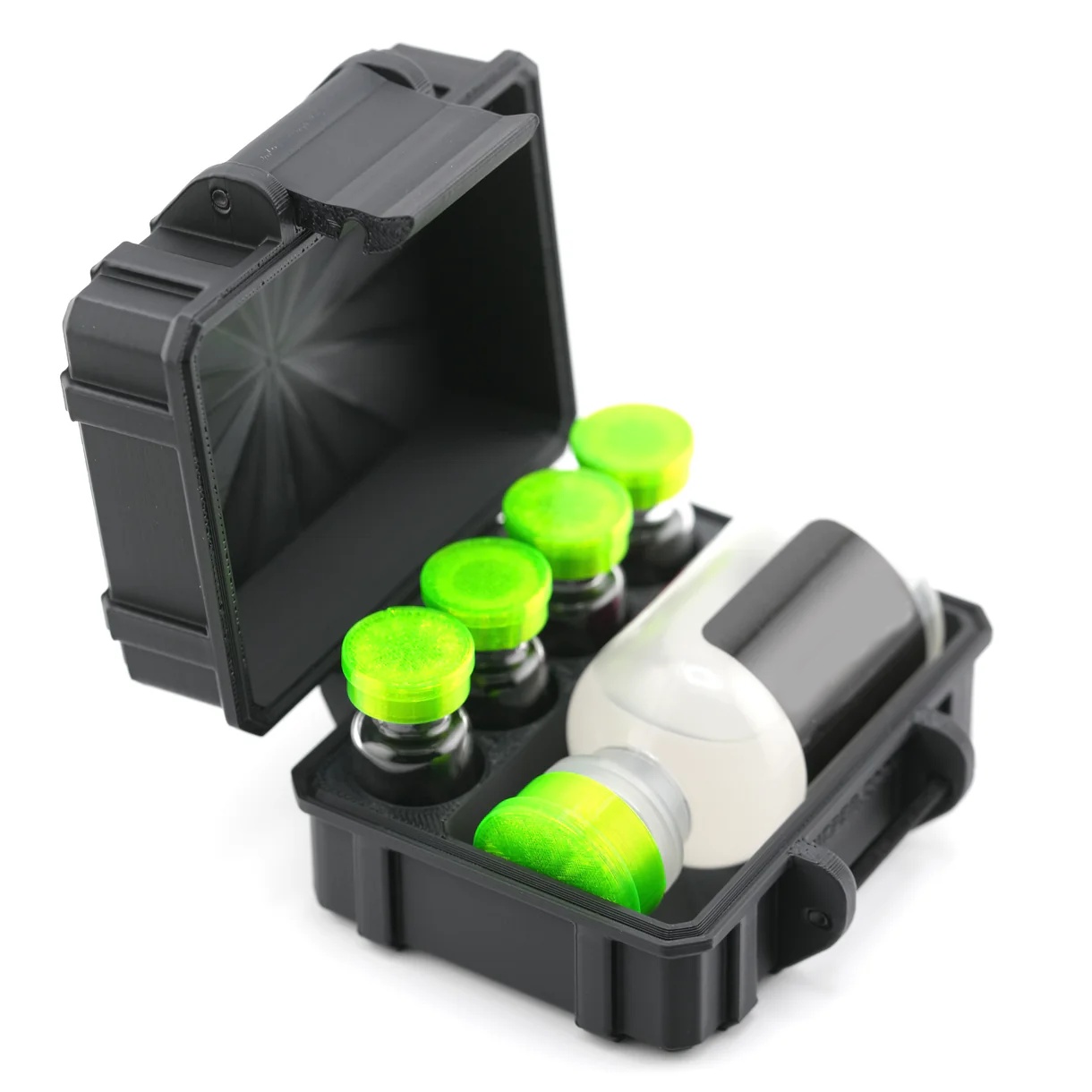 Mixed Vial Case – 4-Slot 3ml + 1 BAC Slot Organizer for GLP-1 & Peptides