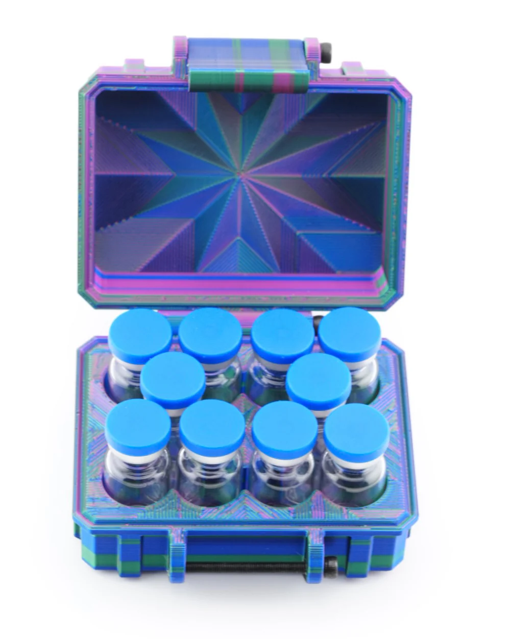 10-Slot 3 ml Vial Case | Compact Organizer | Organizer for GLP-1, Peptides, Research