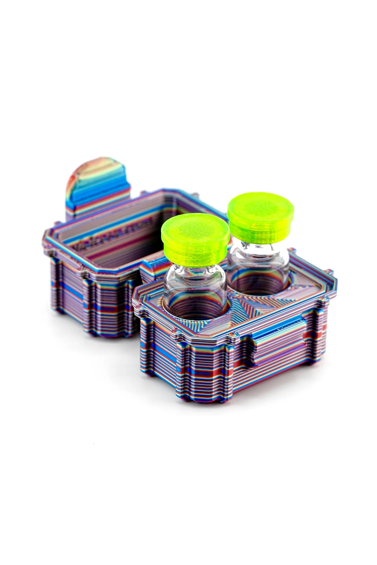 2-Slot 3ml Vial Case – Compact Travel Organizer for GLP-1 & Peptides