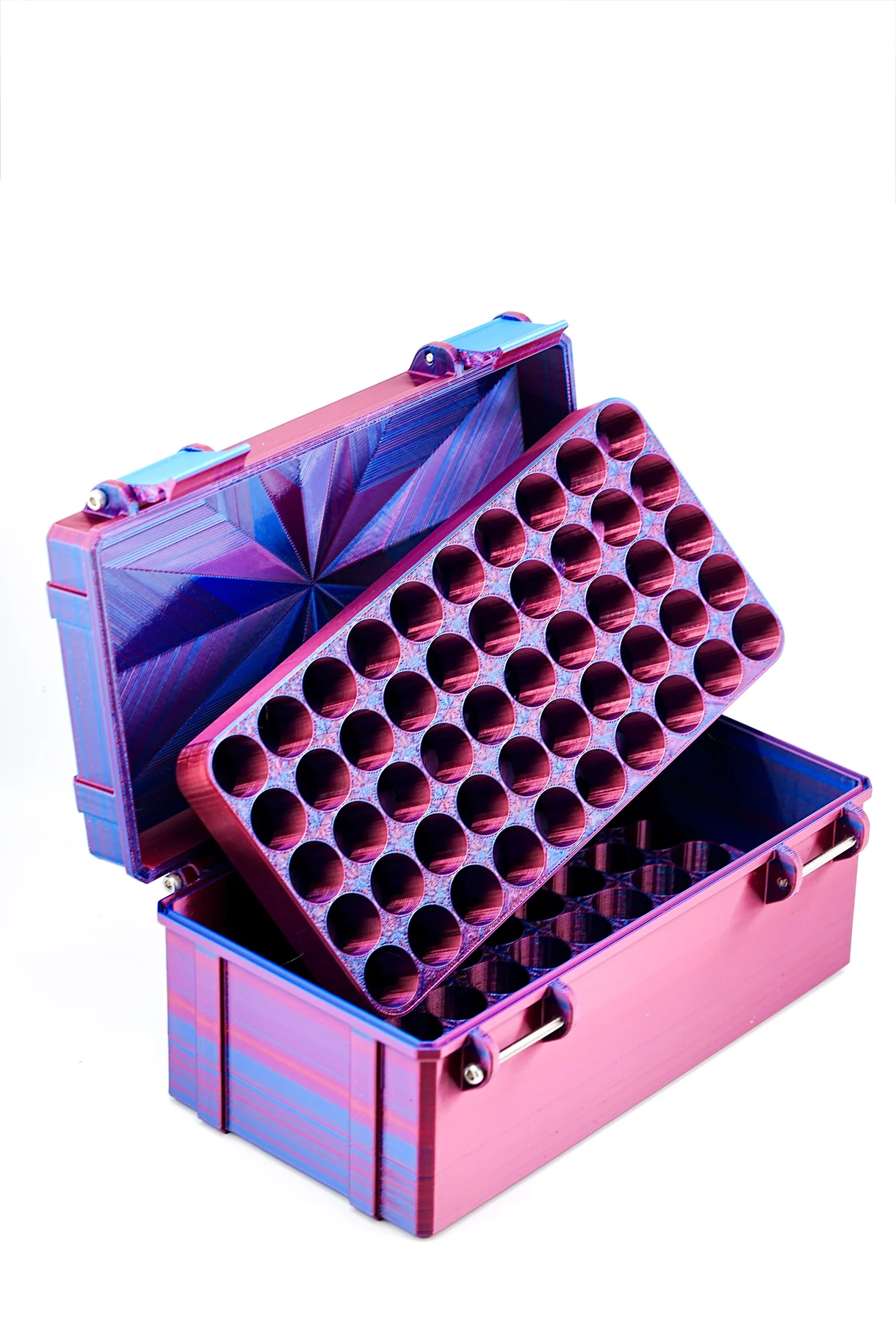 Modular Peptide Case — Fits 50×3ml Vials + Tray (Up to 100 Slots)