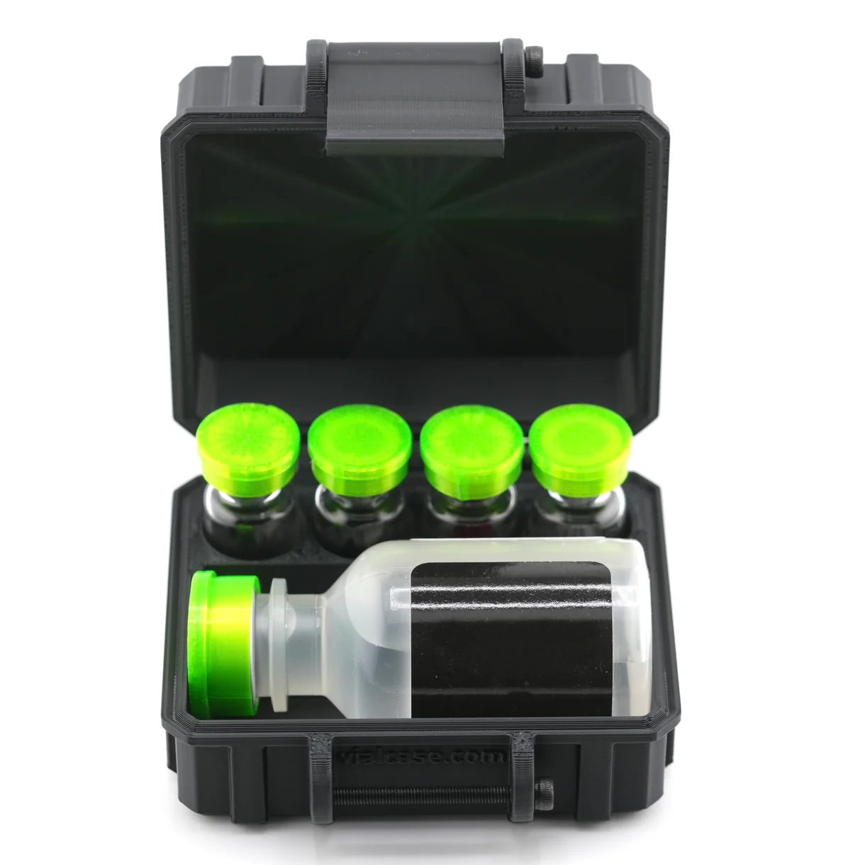 Mixed Vial Case – 4-Slot 3ml + 1 BAC Slot Organizer for GLP-1 & Peptides