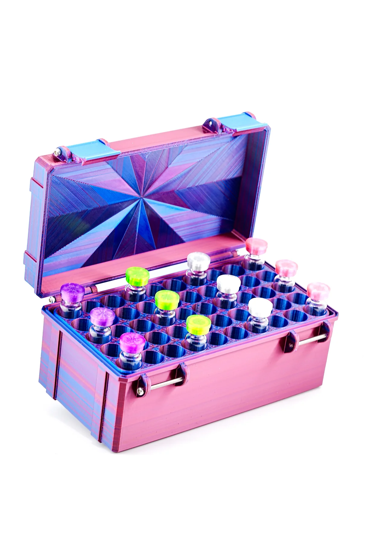 Modular Peptide Case — Fits 50×3ml Vials + Tray (Up to 100 Slots)