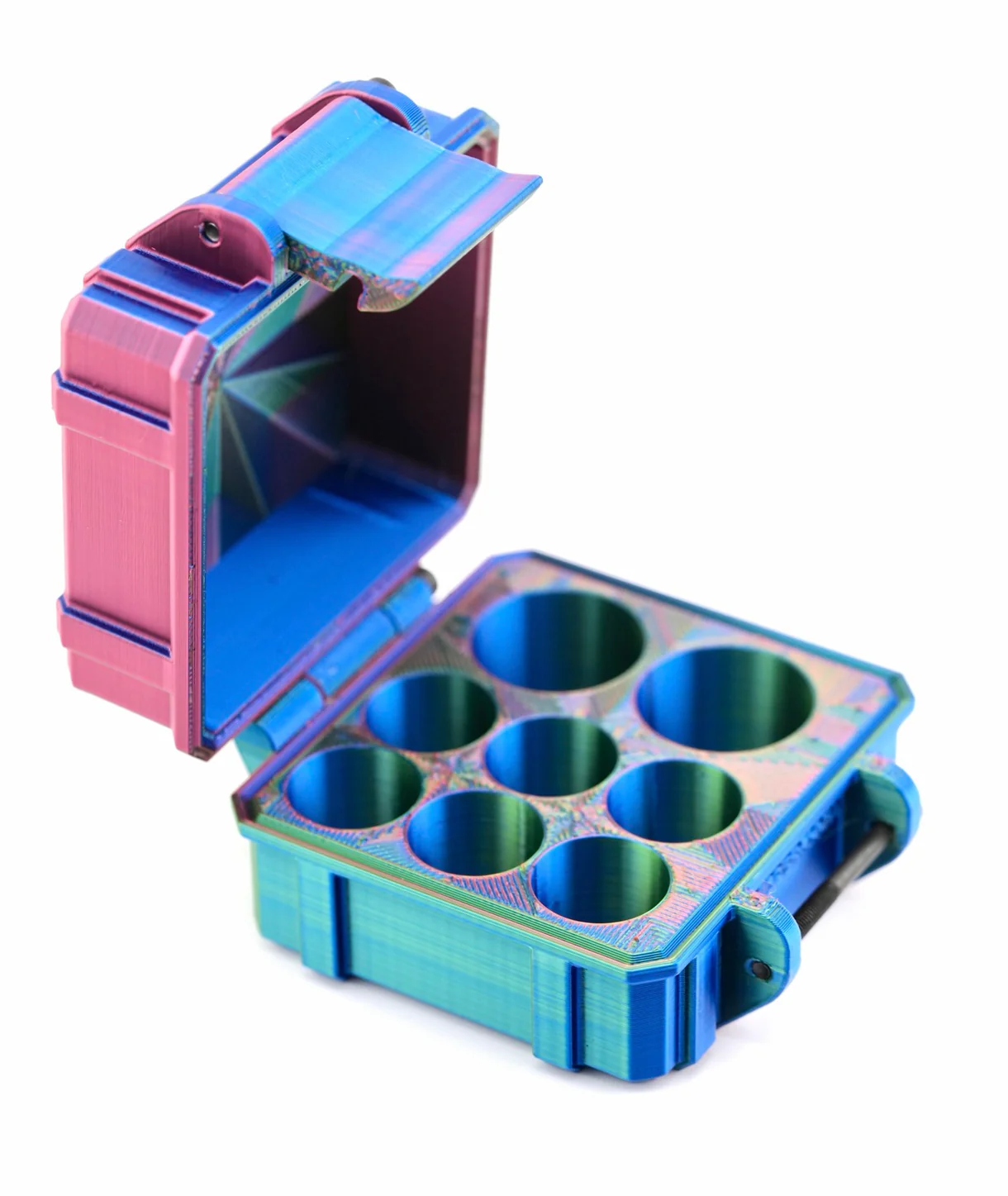 Mixed Vial Case — 6×3ml Slots + 2×5/10ml Slots | GLP-1 & Peptide Organizer