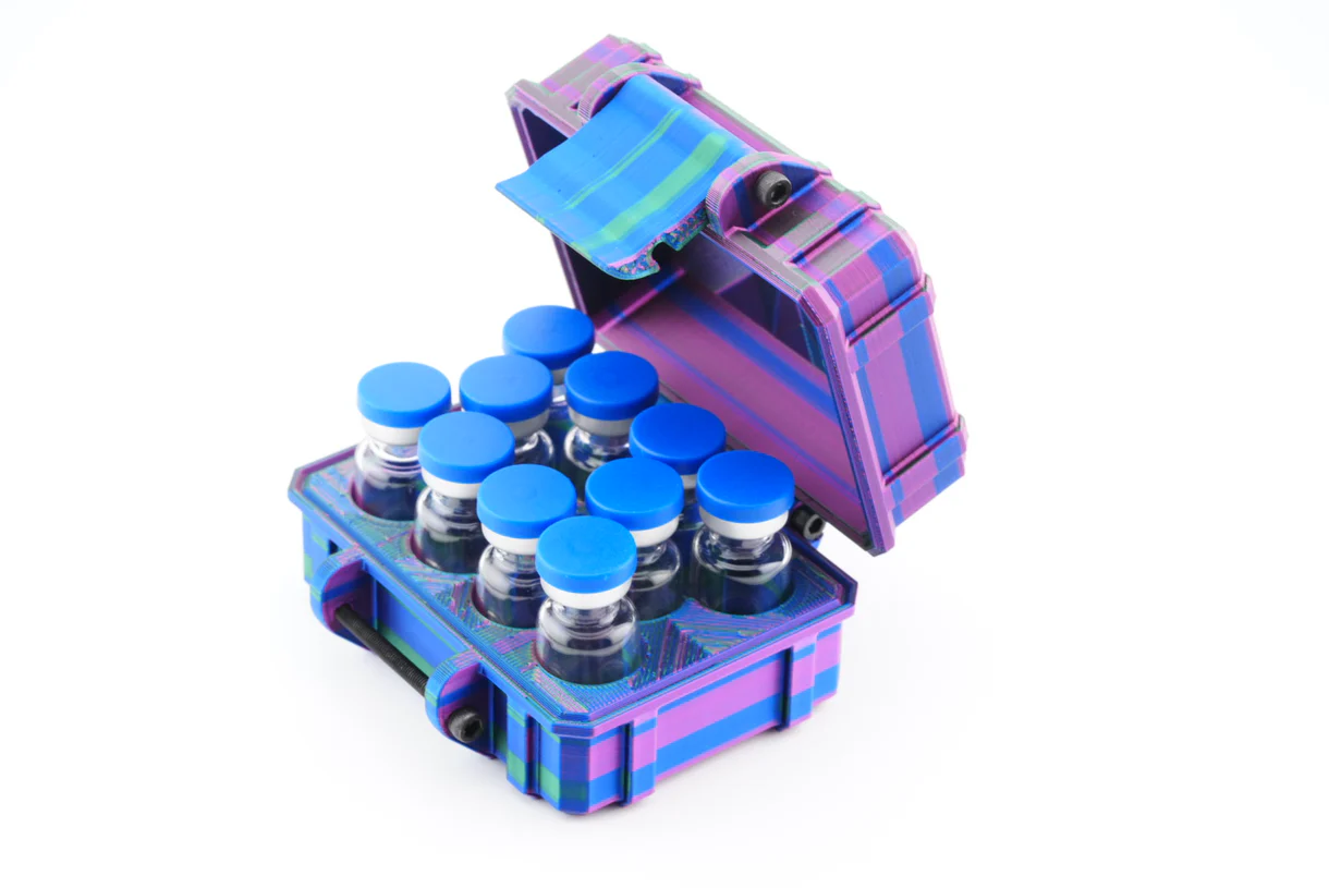 10-Slot 3 ml Vial Case | Compact Organizer | Organizer for GLP-1, Peptides, Research