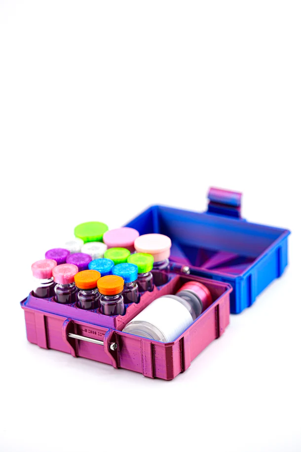 Mixed Vial Case | 12-Slot 3ml + 3-Slot 10ml + BAC | GLP-1 Peptide Organizer