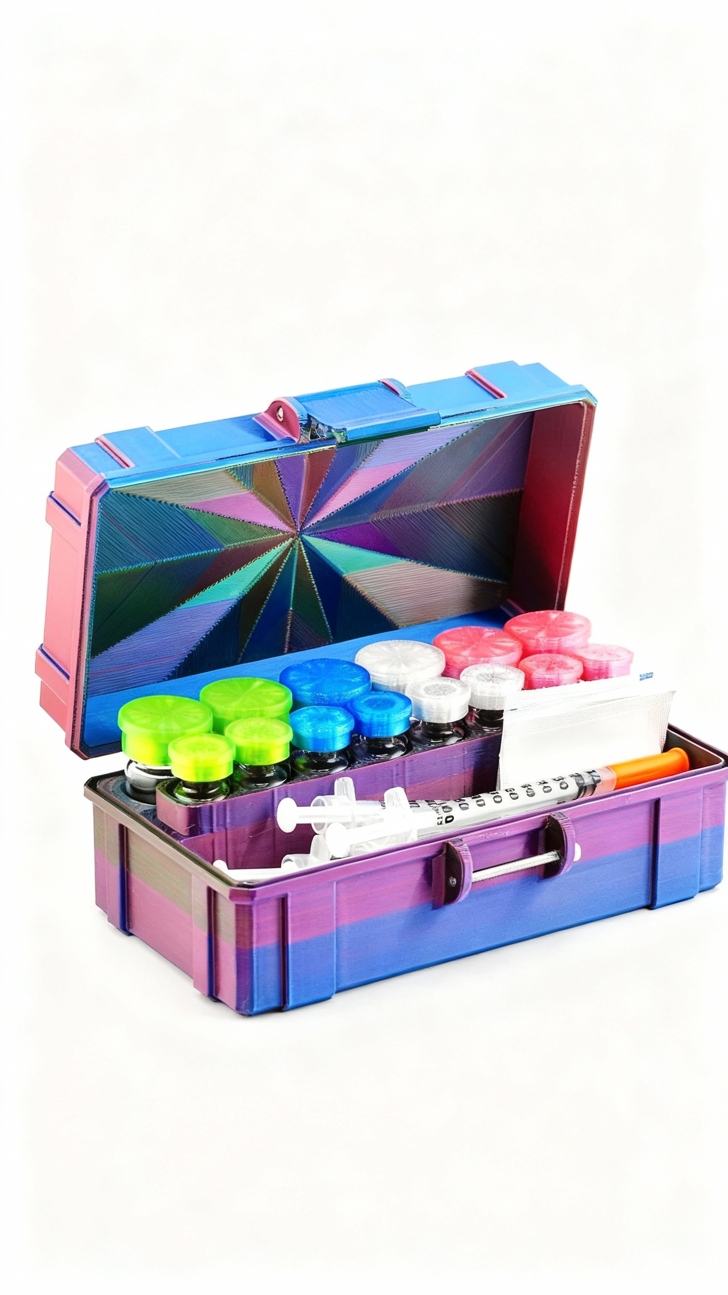 Mixed Vial Case | 8×3ml & 6×10ml Organizer for Peptides