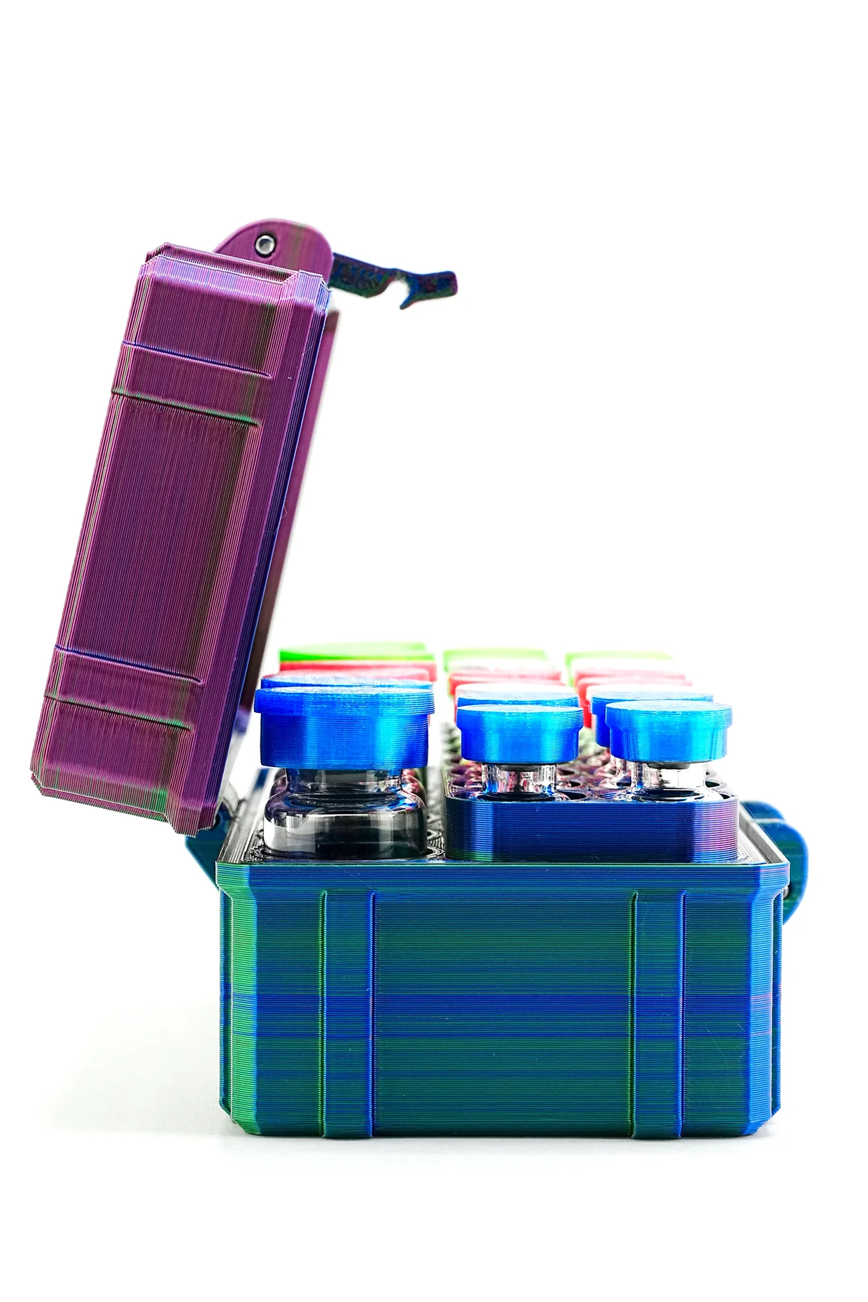 Mixed Vial Case | 16-Slot 3ml + 6-Slot 10ml Organizer for GLP-1 & Peptides