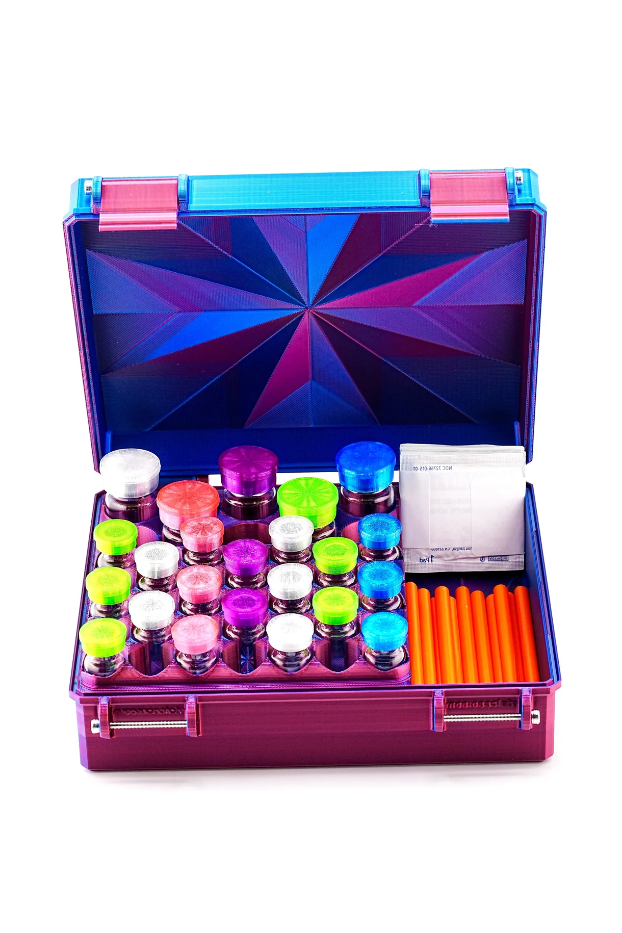 Large Combo Vial Case | 35×3ml + 10×10ml Organizer for Peptides
