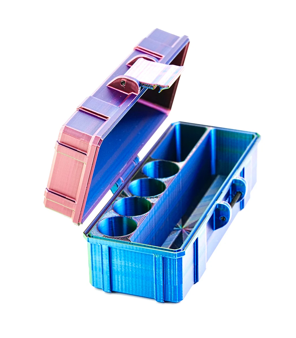4-Slot 10 ml Vial Case with Storage Compartment | Organizer for GLP-1, Peptides, Research