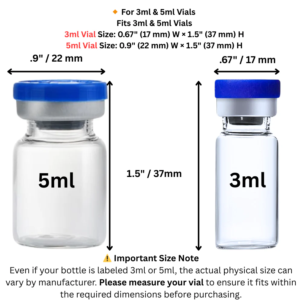 Mixed Vial Case | 6×3ml + 2×5/10ml Organizer for GLP-1 & Peptides