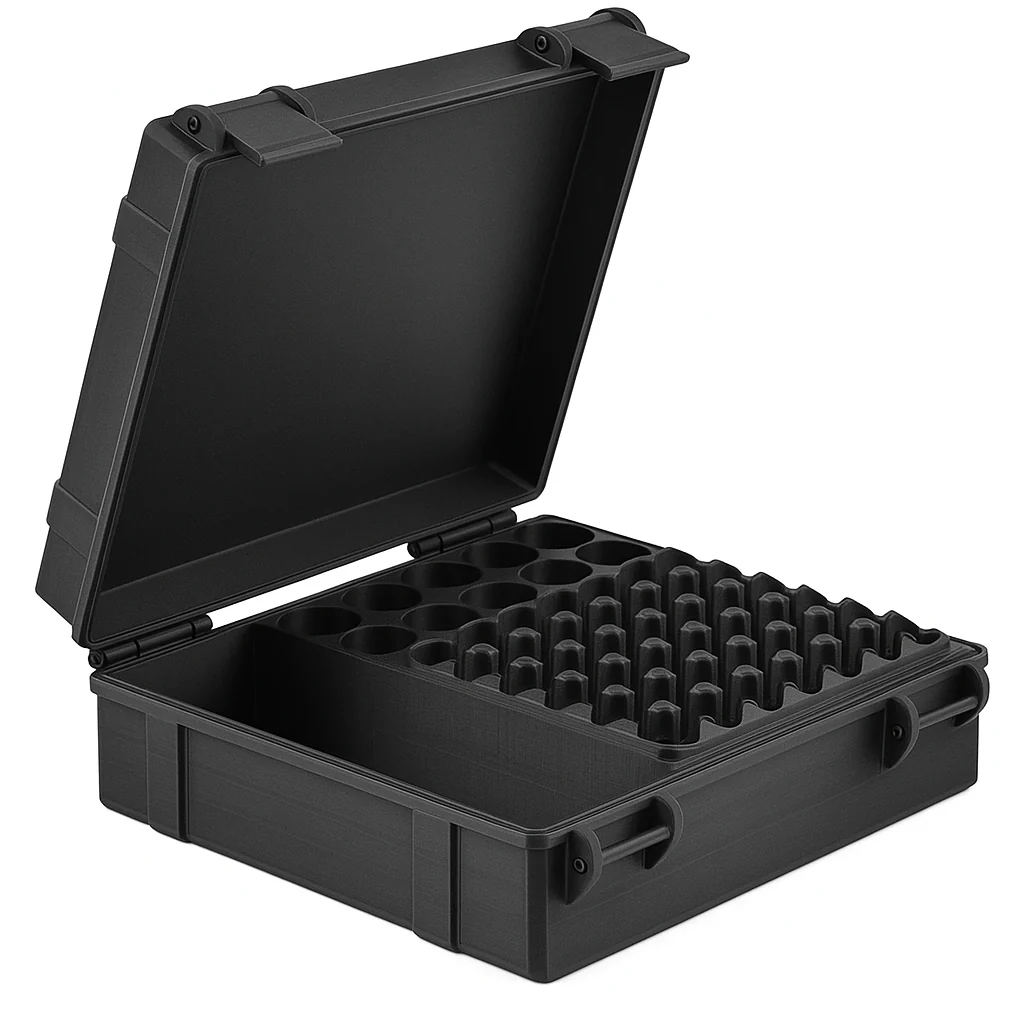 Large Combo Vial Case | 35×3ml + 10×10ml Organizer for Peptides