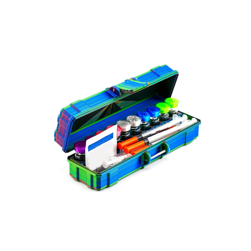 10-Slot 3 ml Vial Case with Extra Storage | Organizer for GLP-1, Peptides, Research