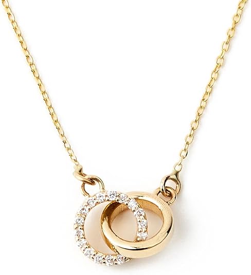 Diamond Interlocking Circles in 10K  Yellow Solid Gold