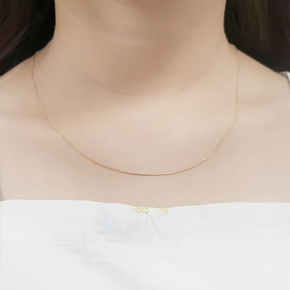 Unisex 18K Solid Gold Snake Chain Necklace Classic Religious Jewelry for Wedding Anniversary