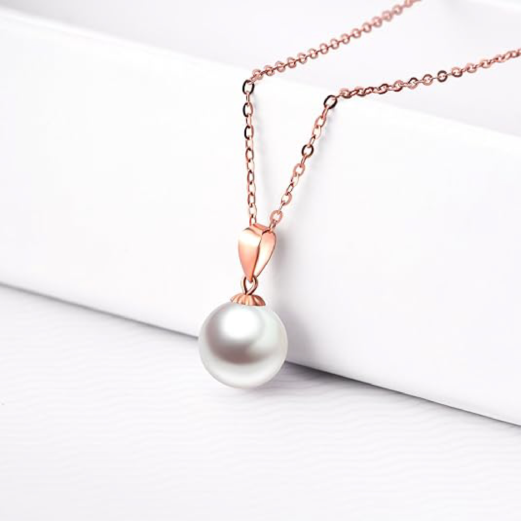 14K Gold Pearl Necklaces for Women with 18k Gold Pendant (Freshwater Cultured Pearl), Real Gold Present for Her, Jewelry Gifts for Mother Wife Girlfriend, 16