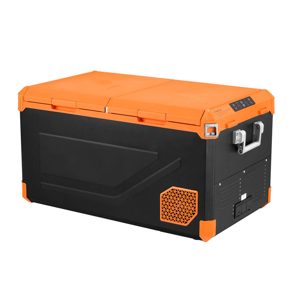 KLOW80-75L Car Fridge Freezer Dual Zone APP Control LG Compressor 12V 24V 240V With LED Light for Camping Travel Truck