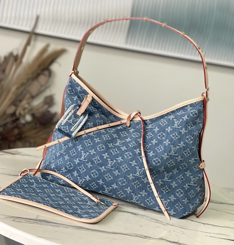 Louis Vuitton LV CARRYALL Denim Bag M46855 Top quality(Replica)