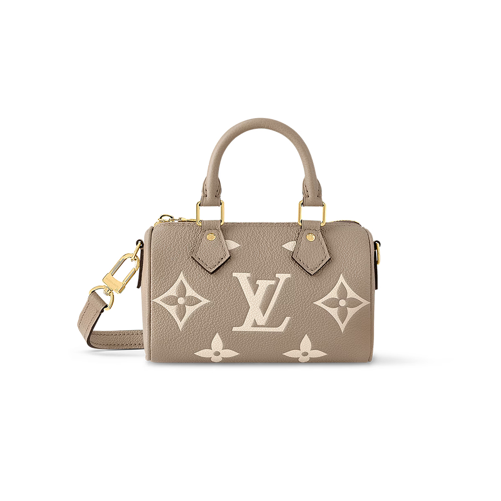 Louis Vuitton Nano Speedy Monogram Empreinte Leather Tourterelle / Crème（Replica）
