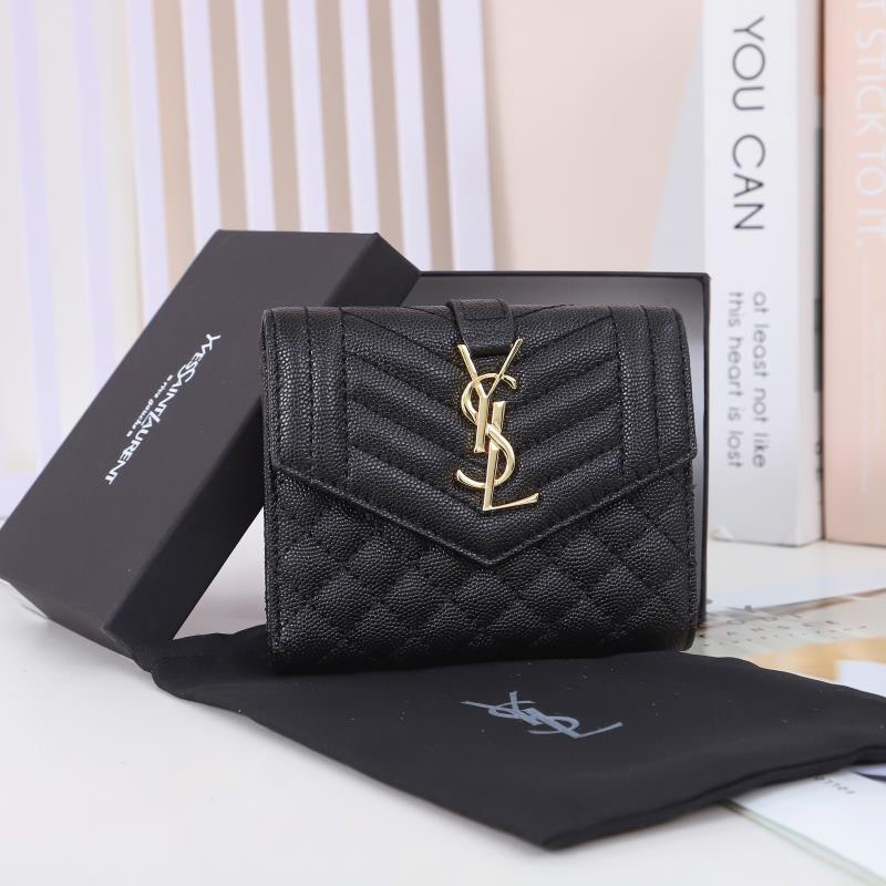 Saint Laurent YSL Grained Leather Wallet (Replica)