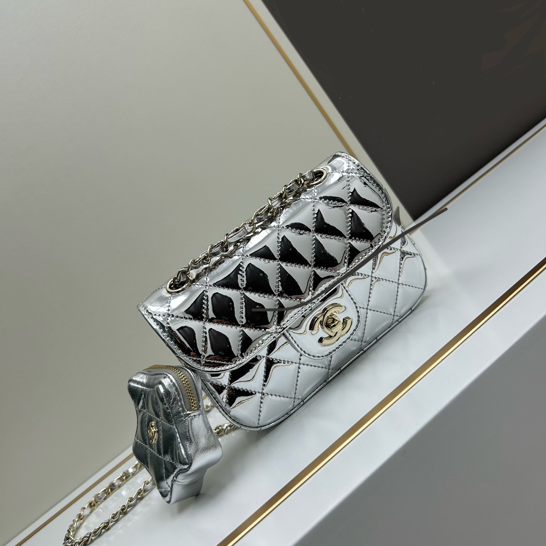 Chanel Mirrored Star Leather Shoulder Crossbody Bag(Replica)