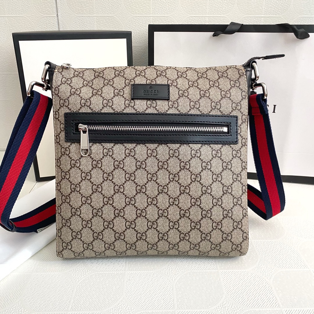 GUCCI Classic Canvas&Leather Crossbody Bag (Replica)